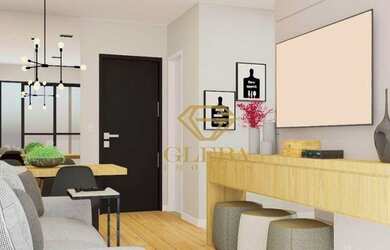 Imagem: O apartamento possui 1 Dormitório, 2 Banheiros, 2 Vagas na