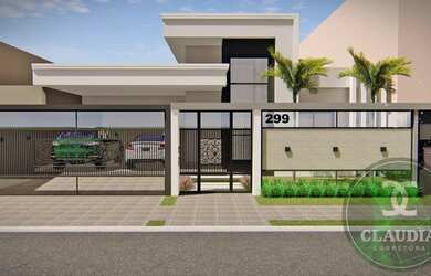 Imagem: A casa possui 4 Dormitórios, 5 Banheiros, 2 Vagas na garagem