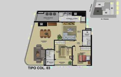 Imagem 11: Imóvel para venda com 61 metros quadrados com 2 quartos em Praia do Morro...