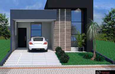 Imagem: A casa em condomínio possui 3 Dormitórios, 2 Banheiros, 2