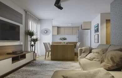 Imagem: O apartamento possui 2 Dormitórios, 1 Banheiro, 1 Vaga na garagem