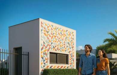 Imagem: A casa possui 2 Dormitórios, 1 Banheiro, 2 Vagas na garagem