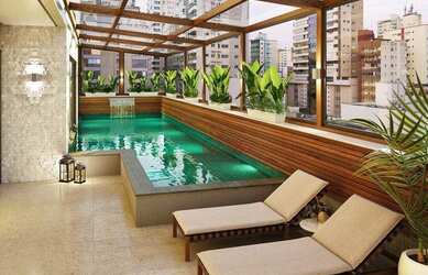 Imagem: O apartamento na cobertura possui 4 Dormitórios, 4 Banheiros