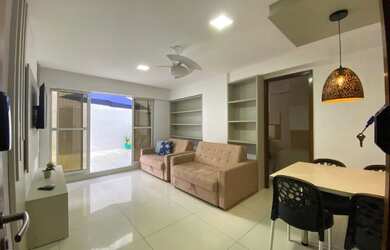 Imagem: O apartamento possui 1 Dormitório, 1 Banheiro, 1 Vaga na garagem