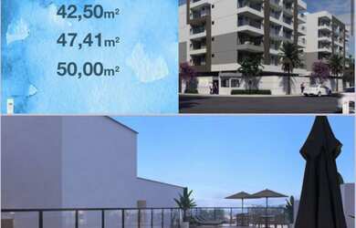 Imagem: O apartamento possui 1 Dormitório, 2 Banheiros, 2 Vagas na