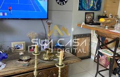 Imagem: O apartamento possui 1 Dormitório, 2 Banheiros, 1 Vaga na garagem