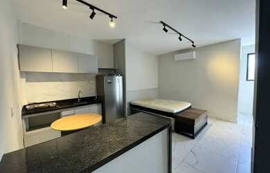 Imagem: O apartamento possui 1 Dormitório, 1 Banheiro, 30-0m² de Área