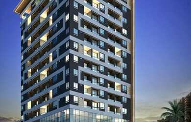 Imagem: O apartamento possui 1 Dormitório, 1 Banheiro, 1 Vaga na garagem