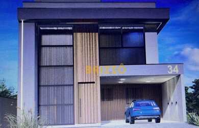 Imagem: A casa em condomínio possui 4 Dormitórios, 5 Banheiros, 2