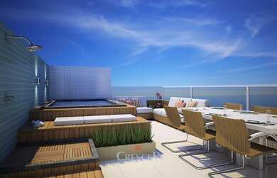 Imagem: O apartamento na cobertura possui 3 Dormitórios, 2 Banheiros