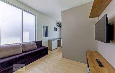 Imagem: O apartamento possui 1 Dormitório, 1 Banheiro, 1 Vaga na garagem