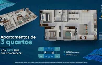 Imagem: O apartamento possui 3 Dormitórios, 2 Banheiros, 1 Vaga na