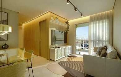 Imagem: O apartamento possui 2 Dormitórios, 1 Banheiro, 1 Vaga na garagem