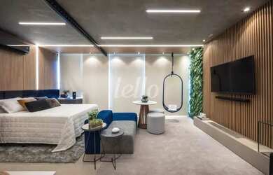 Imagem: O apartamento possui 1 Dormitório, 1 Banheiro, 37m² de Área