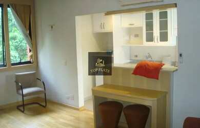 Imagem: O studio possui 1 Dormitório, 1 Banheiro, 1 Vaga na garagem