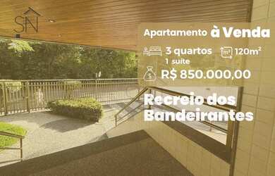 Imagem: O apartamento possui 3 Dormitórios, 3 Banheiros, 120m² de