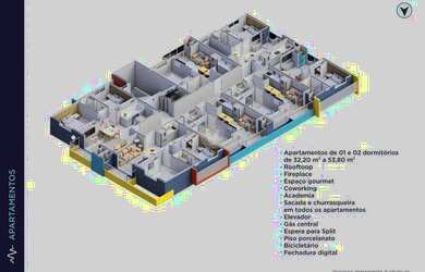 Imagem 10: Apartamento de 2 dormitórios, sacada com churrasqueira e vaga de garagem,...