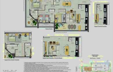 Imagem: O apartamento possui 2 Dormitórios, 3 Banheiros, 2 Vagas na