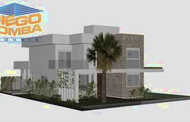 Imagem: A casa possui 4 Dormitórios, 3 Banheiros, 2 Vagas na garagem