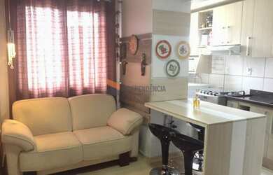 Imagem: O apartamento possui 2 Dormitórios, 1 Banheiro, 1 Vaga na garagem