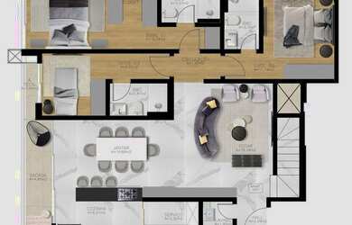 Imagem 11: APARTAMENTO com 3 dormitórios à venda por R$ 1.107.000,00 no bairro Campo Comprido - CURIT