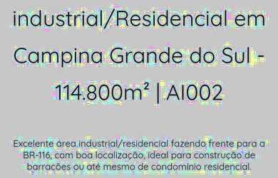 Imagem: O terreno possui 114800m² de Área e está localizado em Tingui