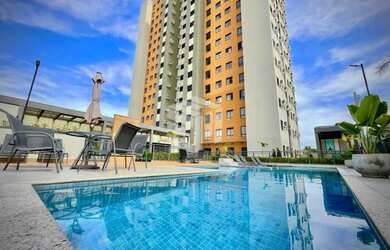 Imagem: O apartamento possui 2 Dormitórios, 1 Banheiro, 1 Vaga na garagem