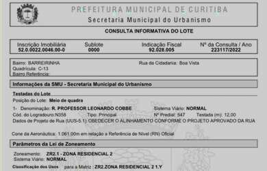 Imagem 5: Terreno à venda, 960 m² por R$ 980.000,00 - Barreirinha - Curitiba/PR
