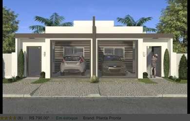 Imagem: A casa possui 3 Dormitórios, 1 Banheiro, 4 Vagas na garagem