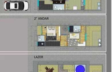 Imagem 9: Sobrado com 2 suítes - 77 m² - venda por R$ 252.300 ou aluguel por R$ 1.500/mês - Marmelei