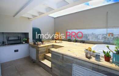 Imagem: O apartamento na cobertura possui 4 Dormitórios, 5 Banheiros