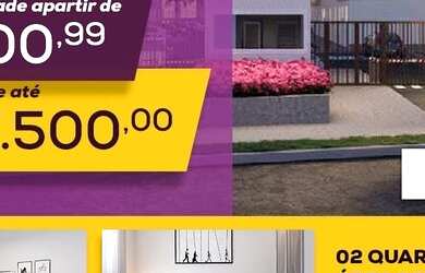 Imagem: O apartamento possui 2 Dormitórios, 1 Banheiro, 1 Vaga na garagem