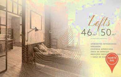 Imagem: O apartamento possui 1 Dormitório, 1 Banheiro, 1 Vaga na garagem