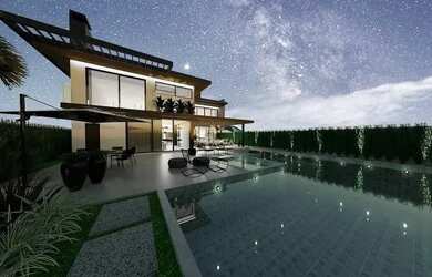 Imagem: A casa possui 5 Dormitórios, 5 Banheiros, 5 Vagas na garagem