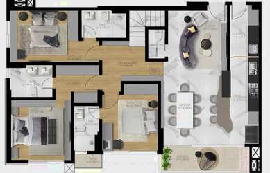 Imagem 13: APARTAMENTO com 3 dormitórios à venda por R$ 1.107.000,00 no bairro Campo Comprido - CURIT