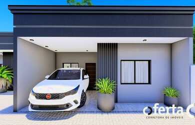 Imagem: A casa possui 3 Dormitórios, 2 Banheiros, 1 Vaga na garagem