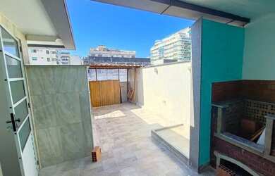 Imagem: O apartamento na cobertura possui 1 Dormitório, 2 Banheiros