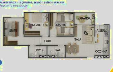 Imagem 11: Imóvel para venda tem 45 metros quadrados com 2 quartos em Candeias - Jaboatão dos Guarara