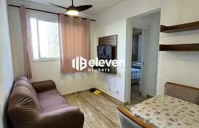 Imagem: O apartamento possui 2 Dormitórios, 1 Banheiro, 1 Vaga na garagem