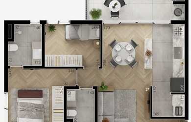 Imagem 4: APARTAMENTO com 3 dormitórios à venda por R$ 525.000,00 no bairro Novo...