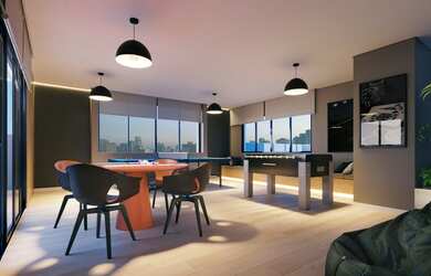 Imagem: O apartamento possui 1 Dormitório, 1 Banheiro, 34m² de Área