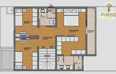 Imagem: A casa em condomínio possui 3 Dormitórios, 3 Banheiros, 2