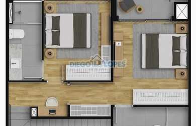 Imagem 8: Duplex em Curitiba. 109m² de Área, 2 Vagas na garageme2 Dormitórios