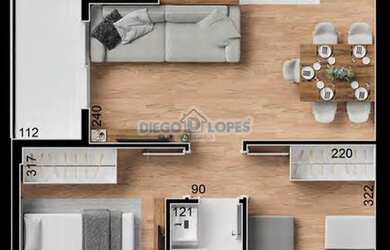 Imagem: A casa possui 2 Dormitórios, 2 Banheiros, 1 Vaga na garagem