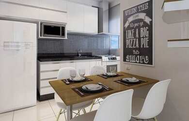 Imagem: O apartamento possui 2 Dormitórios, 1 Banheiro, 1 Vaga na garagem