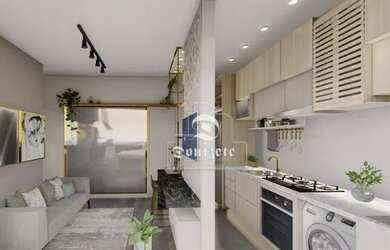 Imagem: O apartamento possui 2 Dormitórios, 1 Banheiro, 1 Vaga na garagem