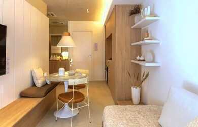 Imagem: O apartamento possui 1 Dormitório, 1 Banheiro e Imóvel mobiliado