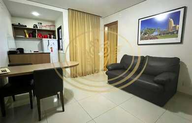 Imagem: O apartamento possui 1 Dormitório, 1 Banheiro, 1 Vaga na garagem