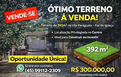 Imagem: O terreno possui 392m² de Área e está localizado em Panorama