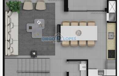 Imagem 3: Duplex em Curitiba. 109m² de Área, 2 Vagas na garageme2 Dormitórios